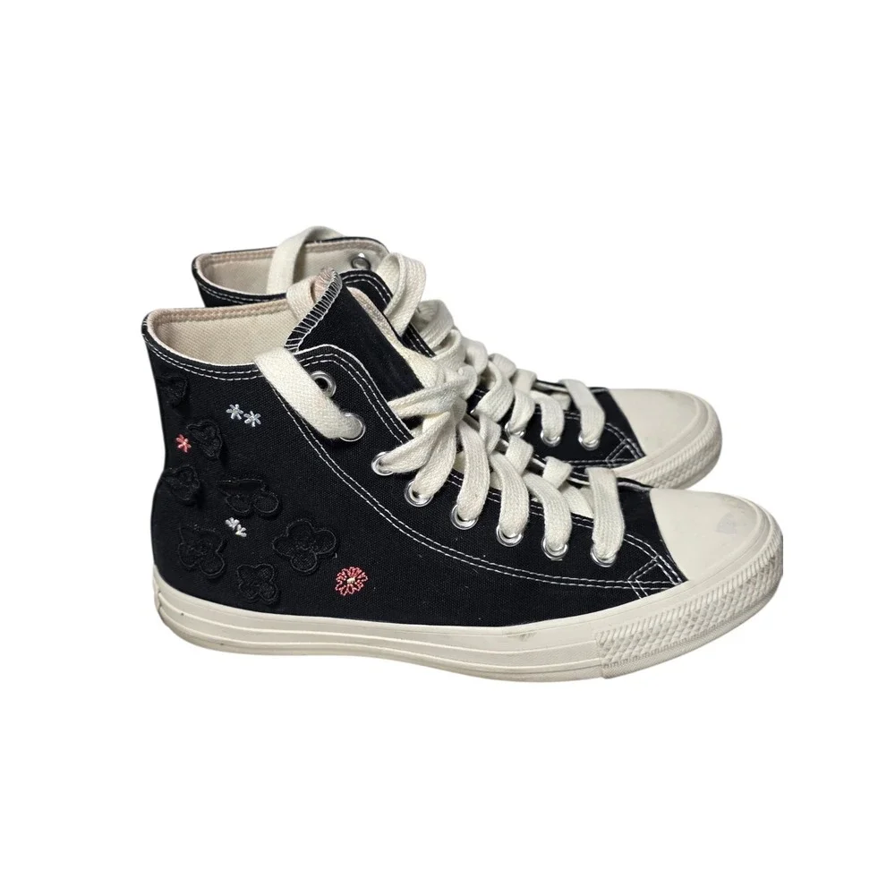 Converse Chuck Taylor All Star High Top Black Floral Women's 8.5 SB8